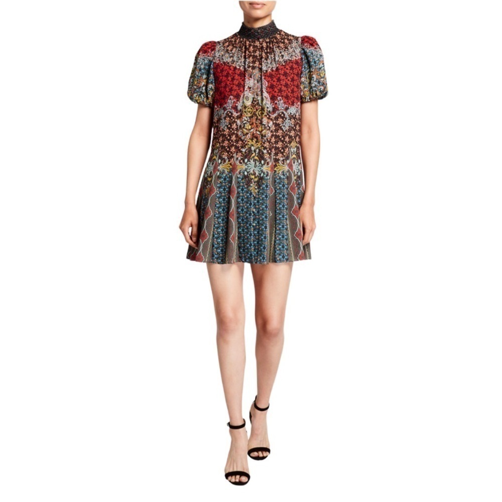 Alice + Olivia Multicolor Patterned Mini Dress